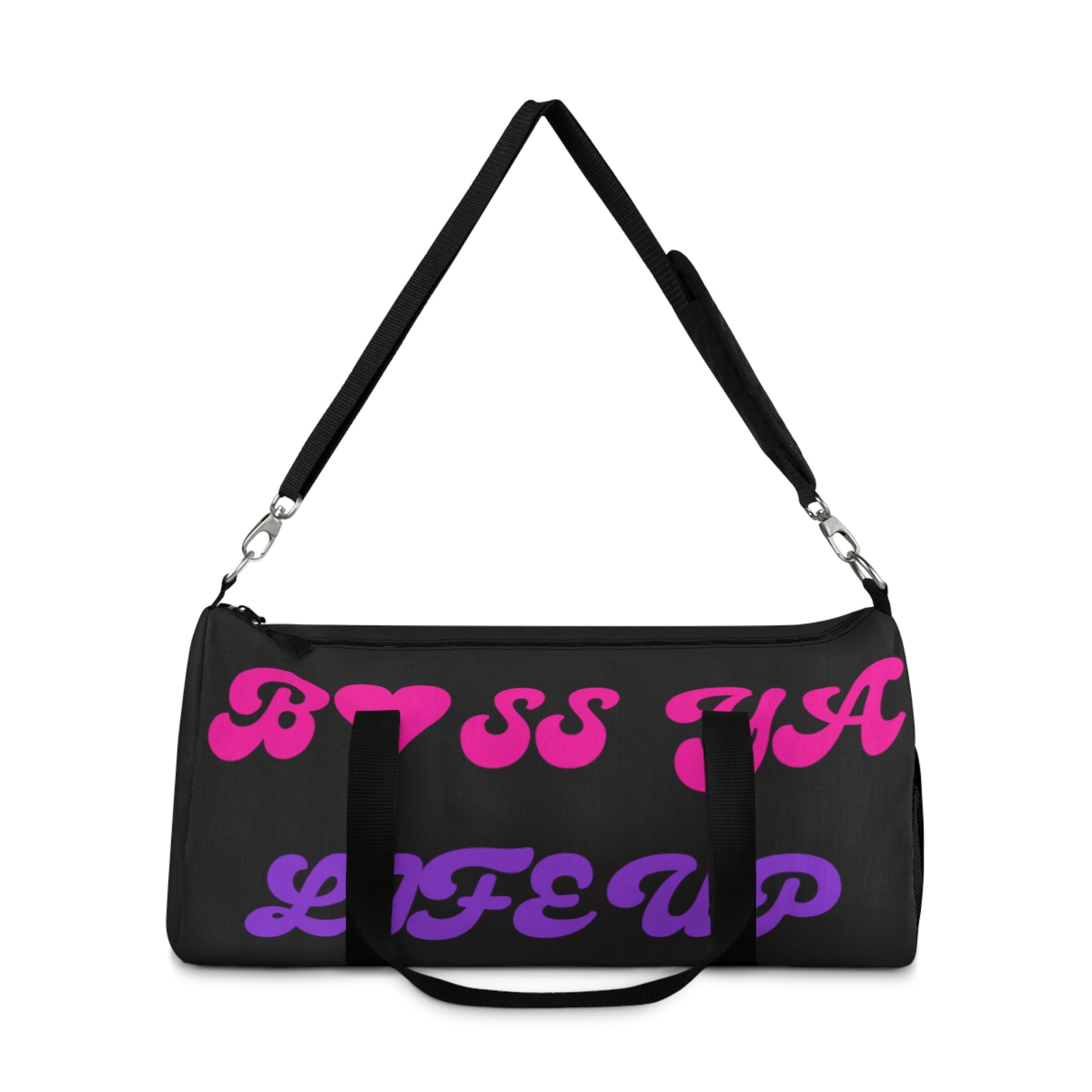 Boss Mama Duffle Bag — Pink & Purple 'Boss Mama' Travel Gym Bag
