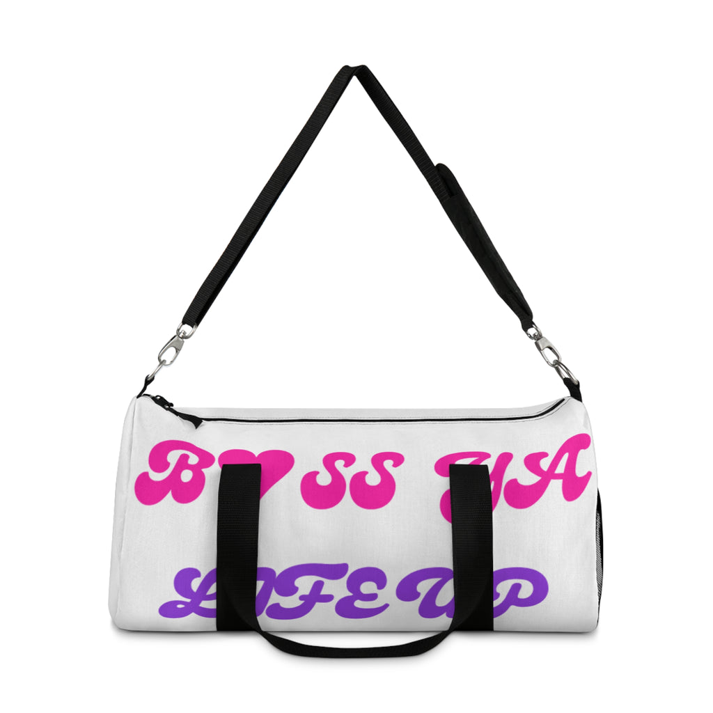 Boss Mama Duffle Bag — Pink & Purple 'Boss Mama' Travel Gym Bag