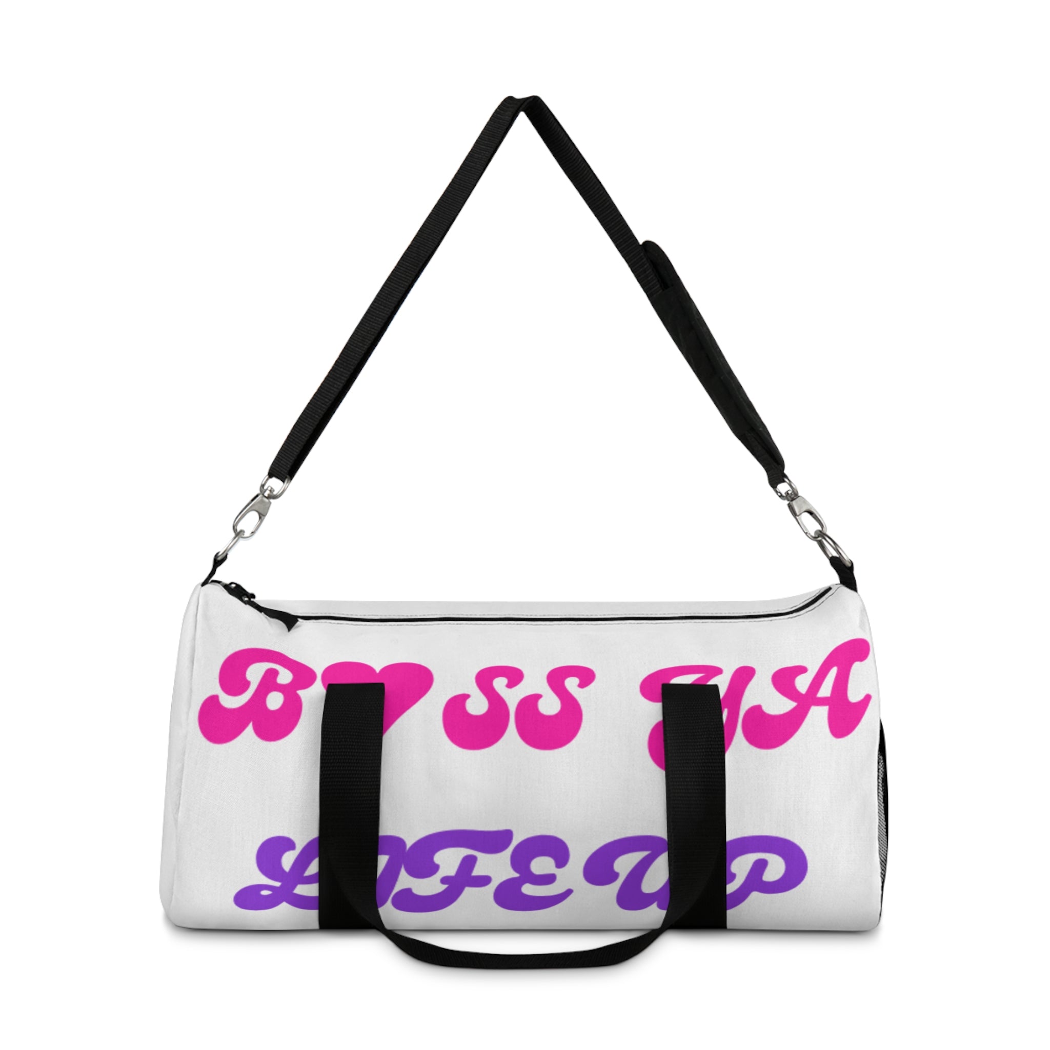 Boss Mama Duffle Bag — Pink & Purple 'Boss Mama' Travel Gym Bag