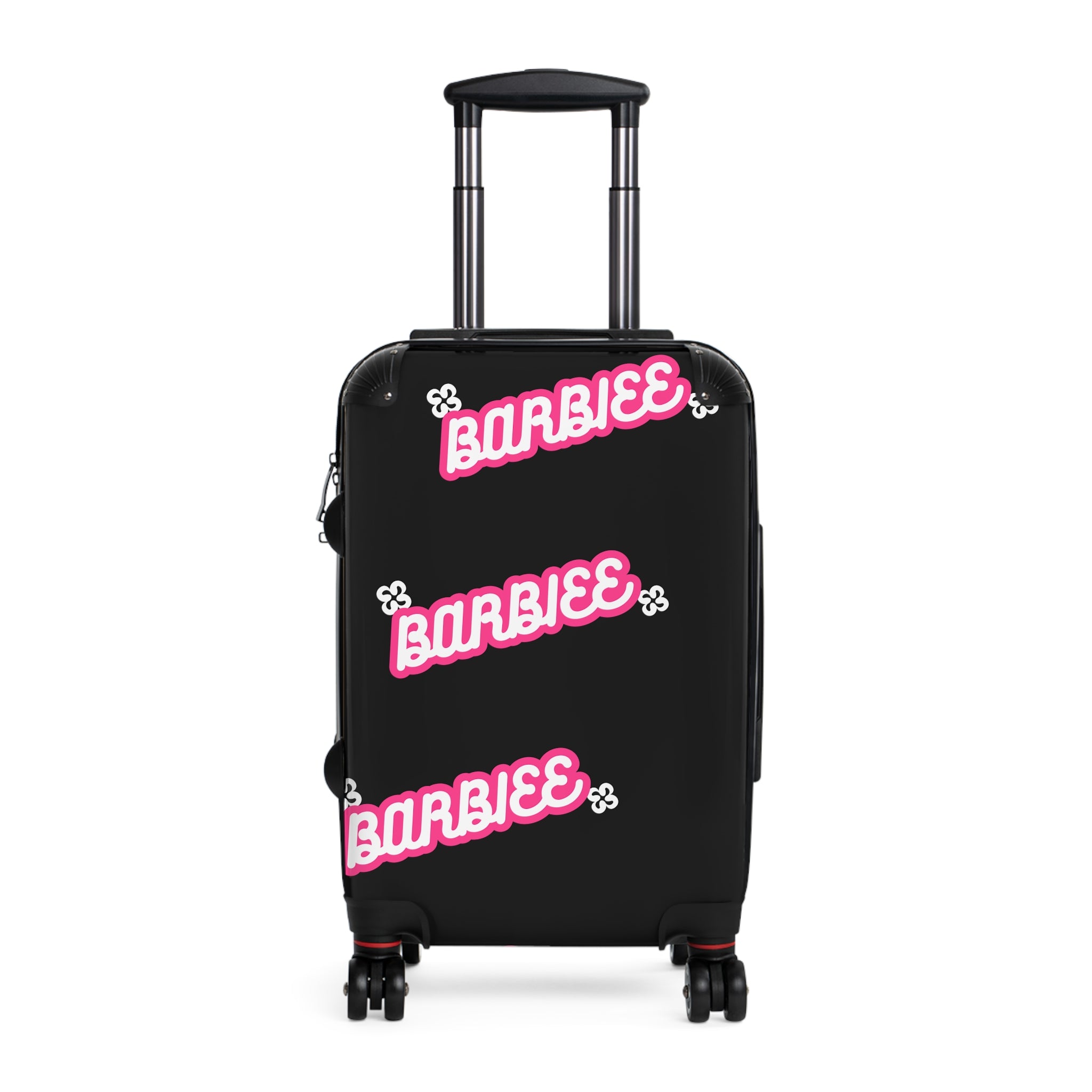 Barbiee Pink Logo Carry-On Suitcase – Retro Neon Travel Luggage