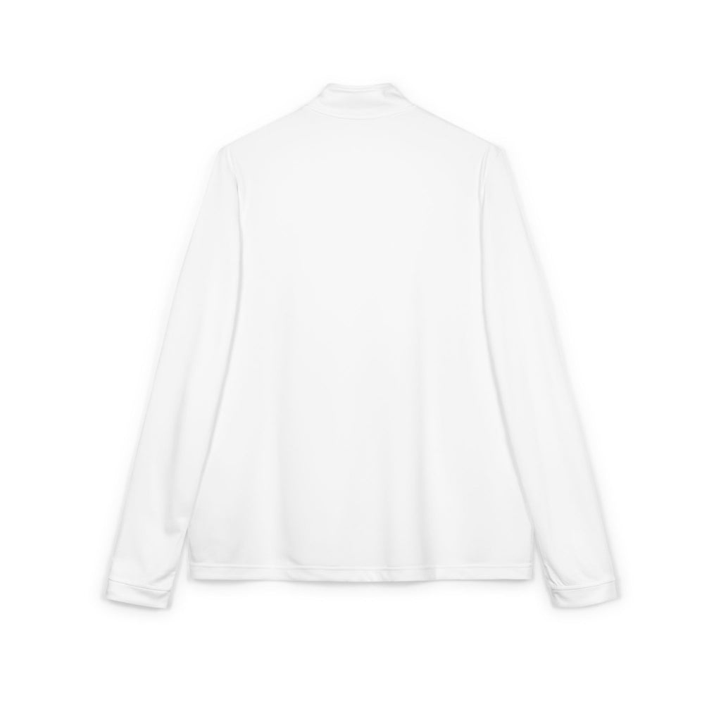 Embroidered Quarter-Zip Pullover — "Be true to yourself"