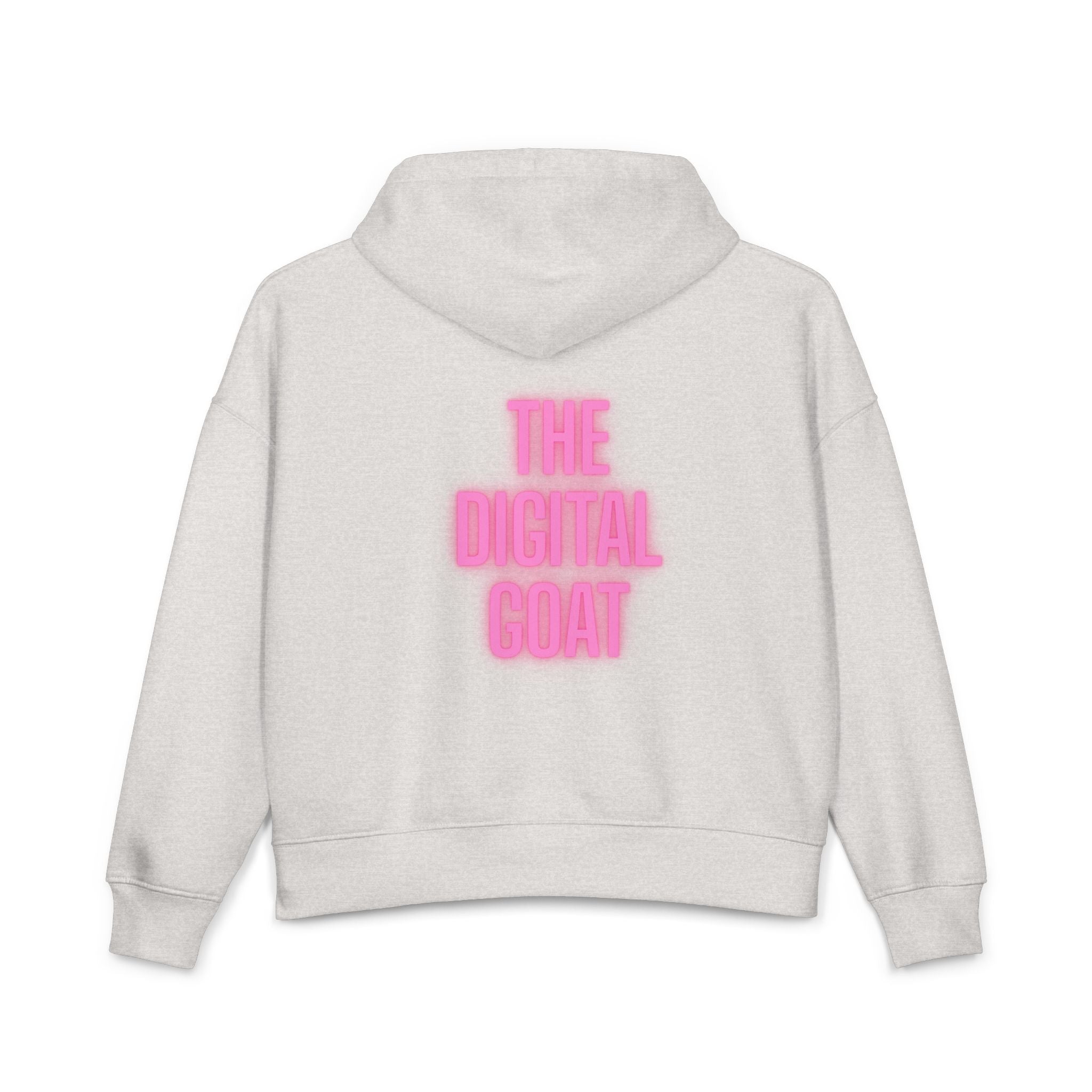 Barbiee Pink Neon Hoodie — "The Digital Goat" Graphic Women's Organic Hoodie
