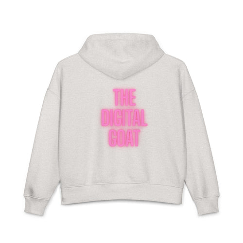 Barbiee Pink Neon Hoodie — "The Digital Goat" Graphic Women's Organic Hoodie