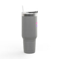 BYLU 40oz Insulated Travel Mug — 'Boss In Heels' Pink & Purple Script