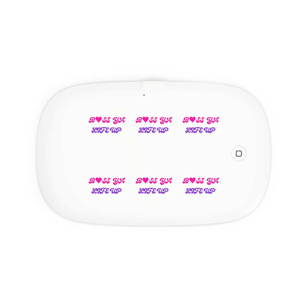 Boss Ya Life Up UV Sanitizer Wireless Charging Pad — 'Love You, Love Up' Pink Design