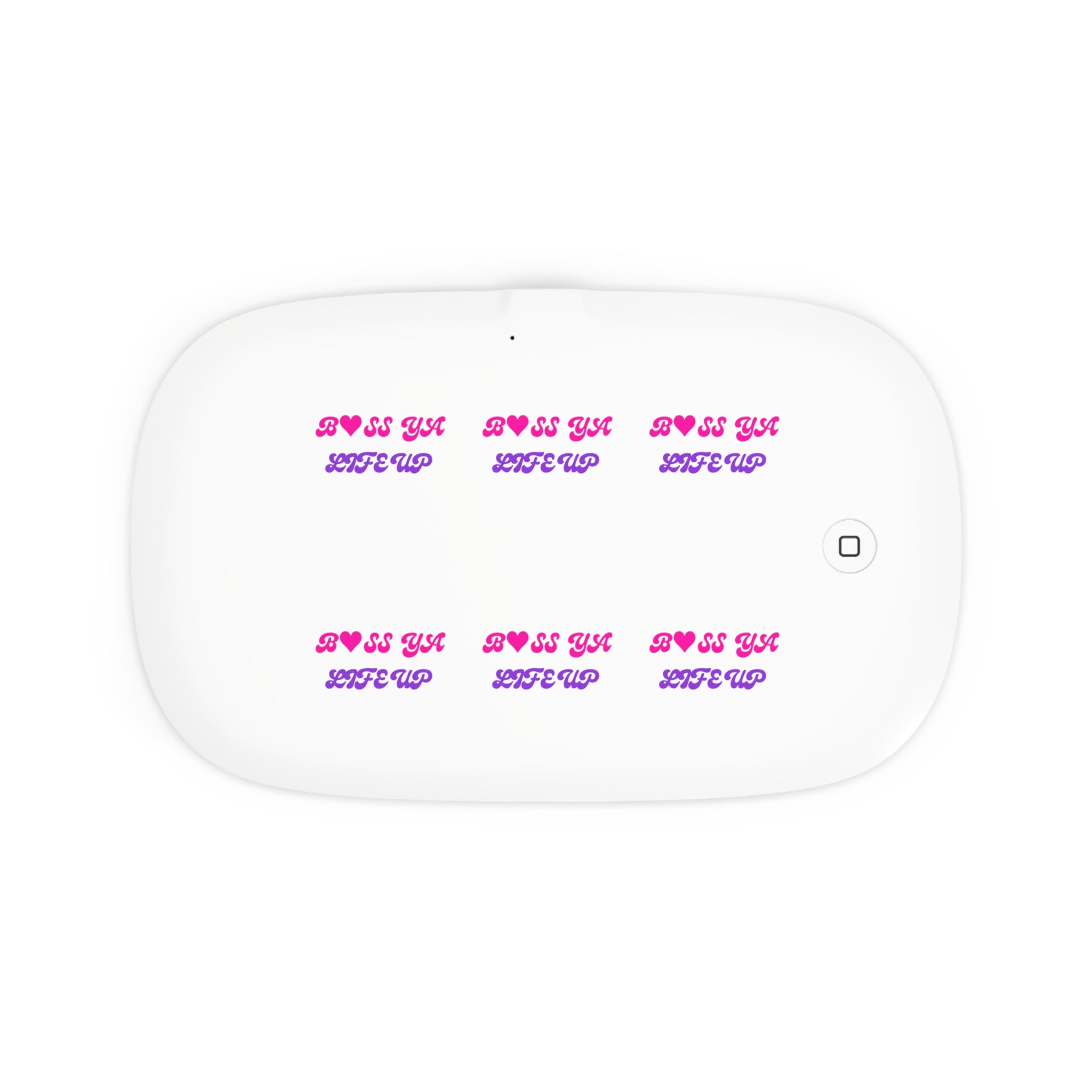 Boss Ya Life Up UV Sanitizer Wireless Charging Pad — 'Love You, Love Up' Pink Design