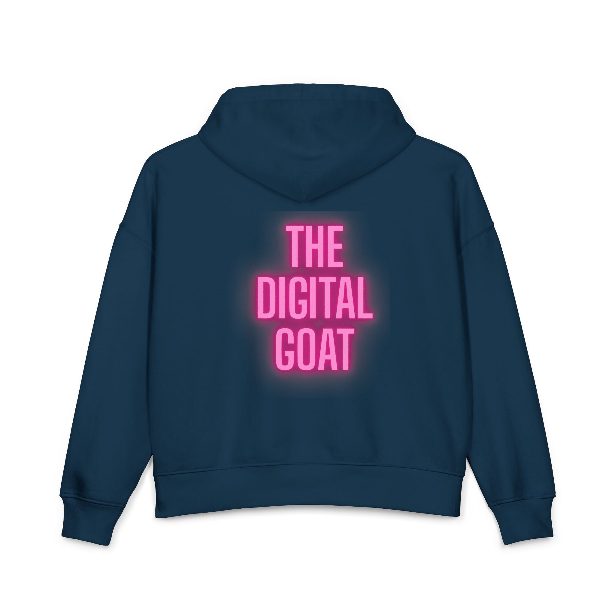 Barbiee Pink Neon Hoodie — "The Digital Goat" Graphic Women's Organic Hoodie