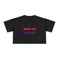 Crop Tee — "Boss Ya Life Up" Motivational Graphic Crop Top