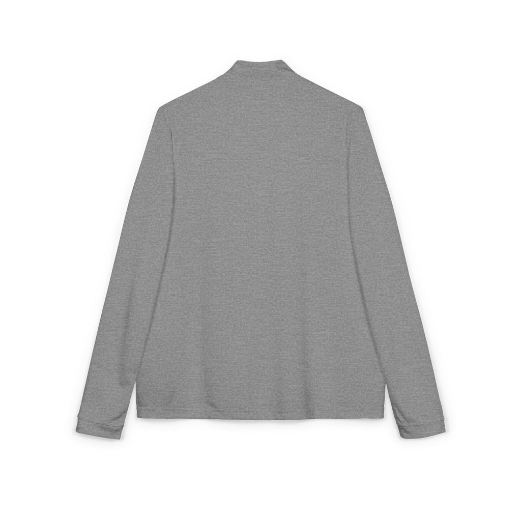Embroidered Quarter-Zip Pullover — "Be true to yourself"