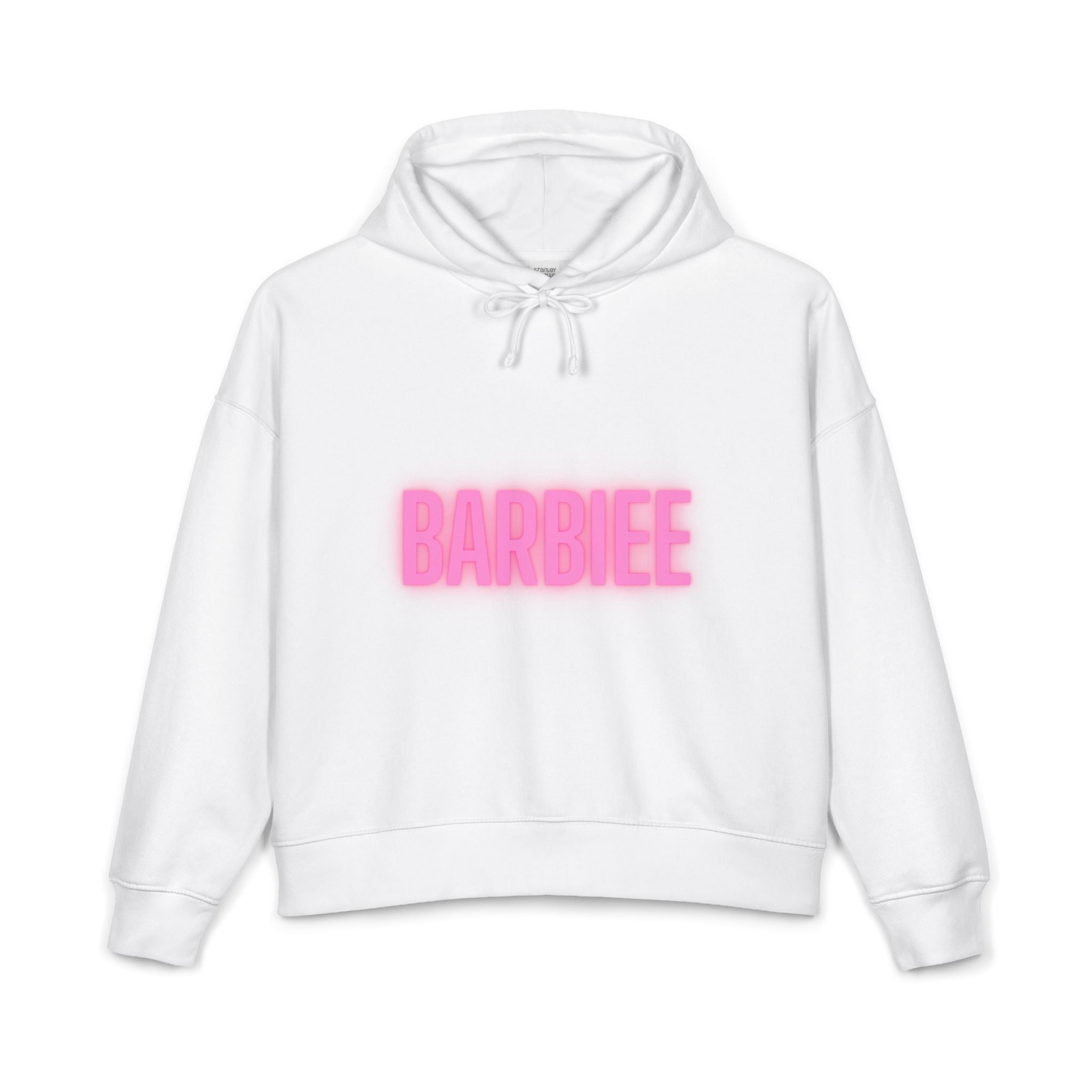 Barbiee Pink Neon Hoodie — "The Digital Goat" Graphic Women's Organic Hoodie