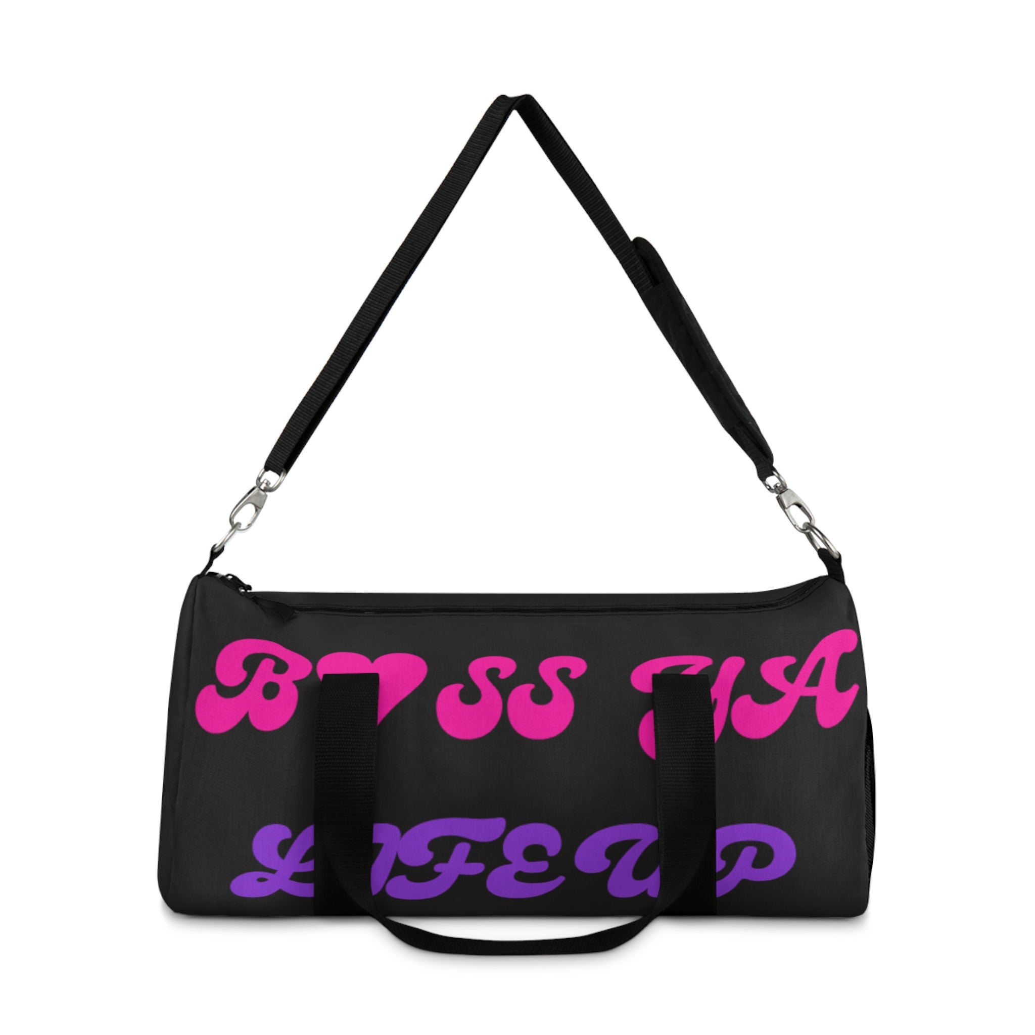 Boss Mama Duffle Bag — Pink & Purple 'Boss Mama' Travel Gym Bag