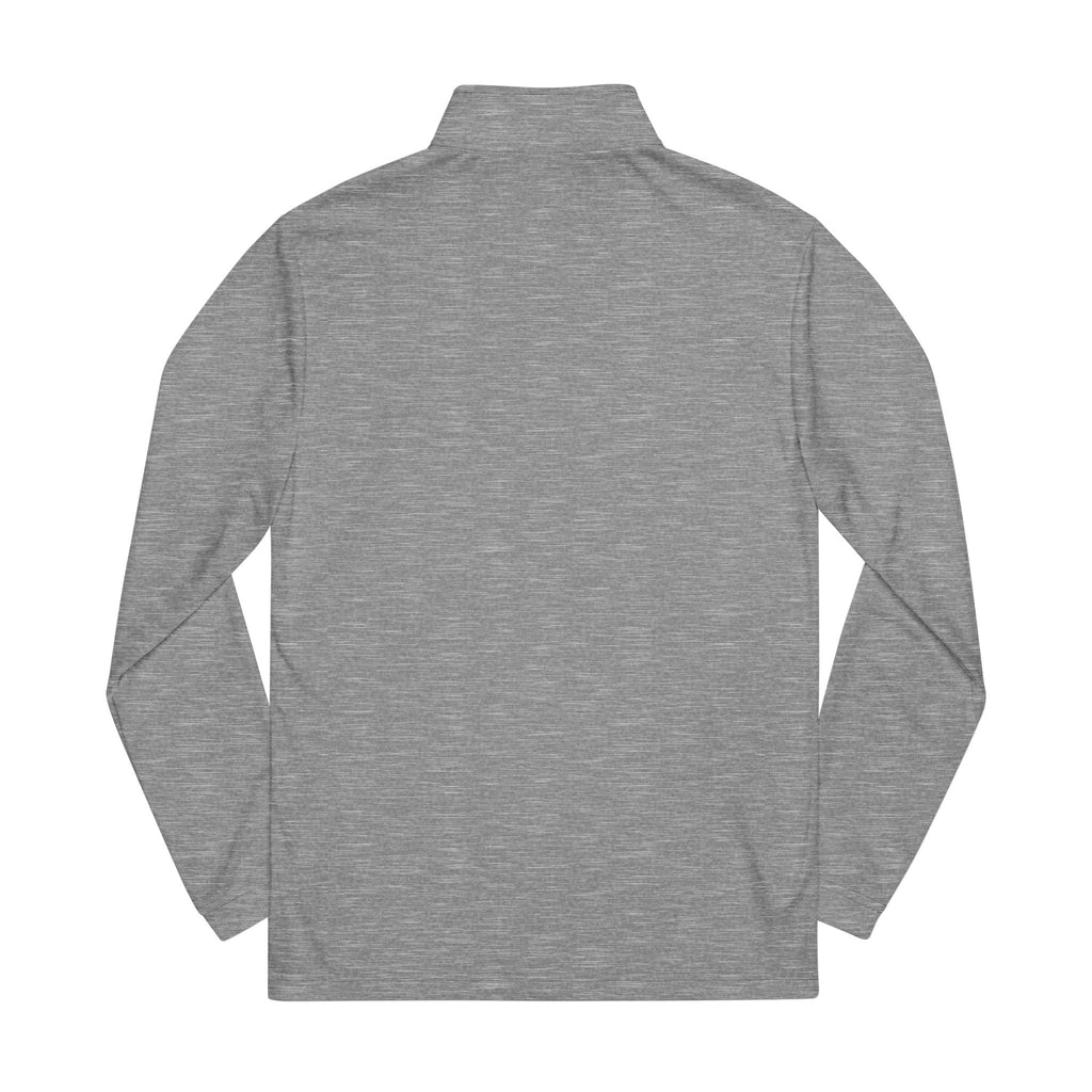 Embroidered Quarter-Zip Pullover — "Be true to yourself"